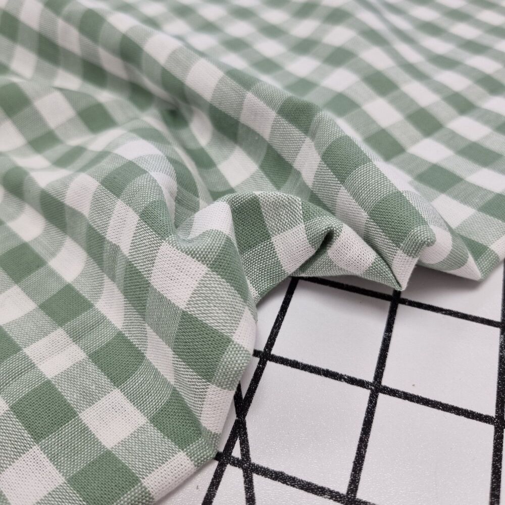 Small Cotton Gingham - Sage