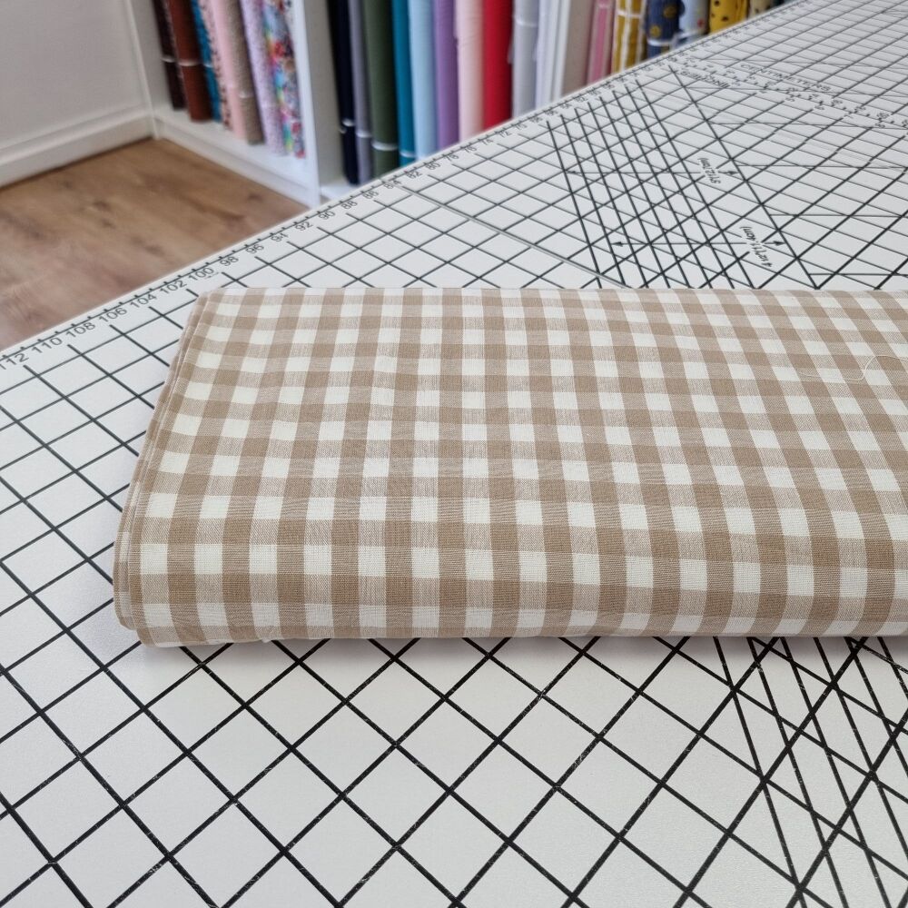 Small Cotton Gingham - Beige