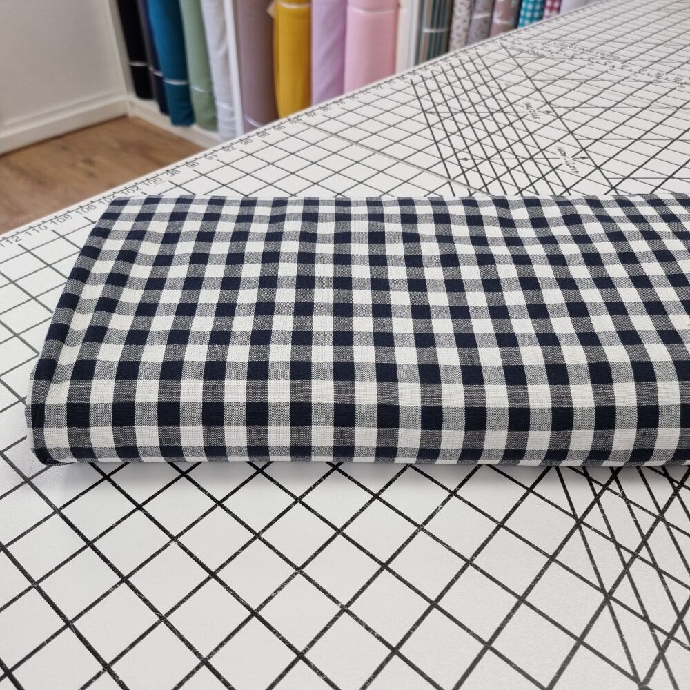 Small Cotton Gingham - Navy