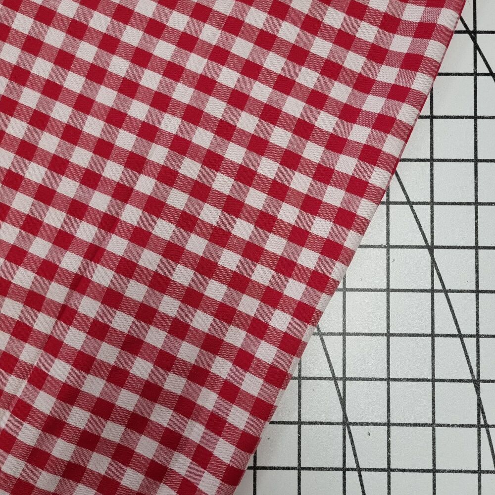 Small Cotton Gingham - Red