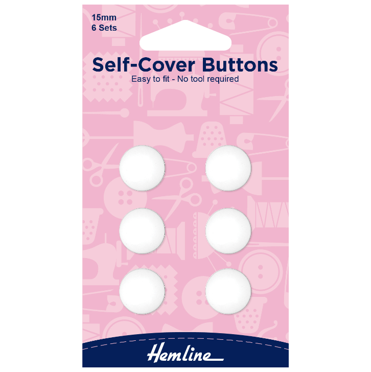 Plastic Cover Buttons - 15mm