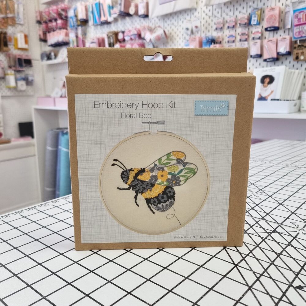 Floral Bee - Embroidery Hoop Kit