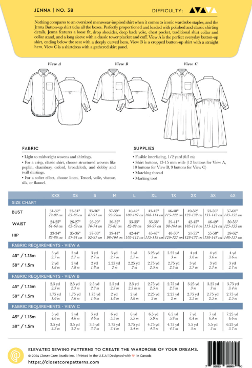 The Jenna Shirt & Dress - Closet Core