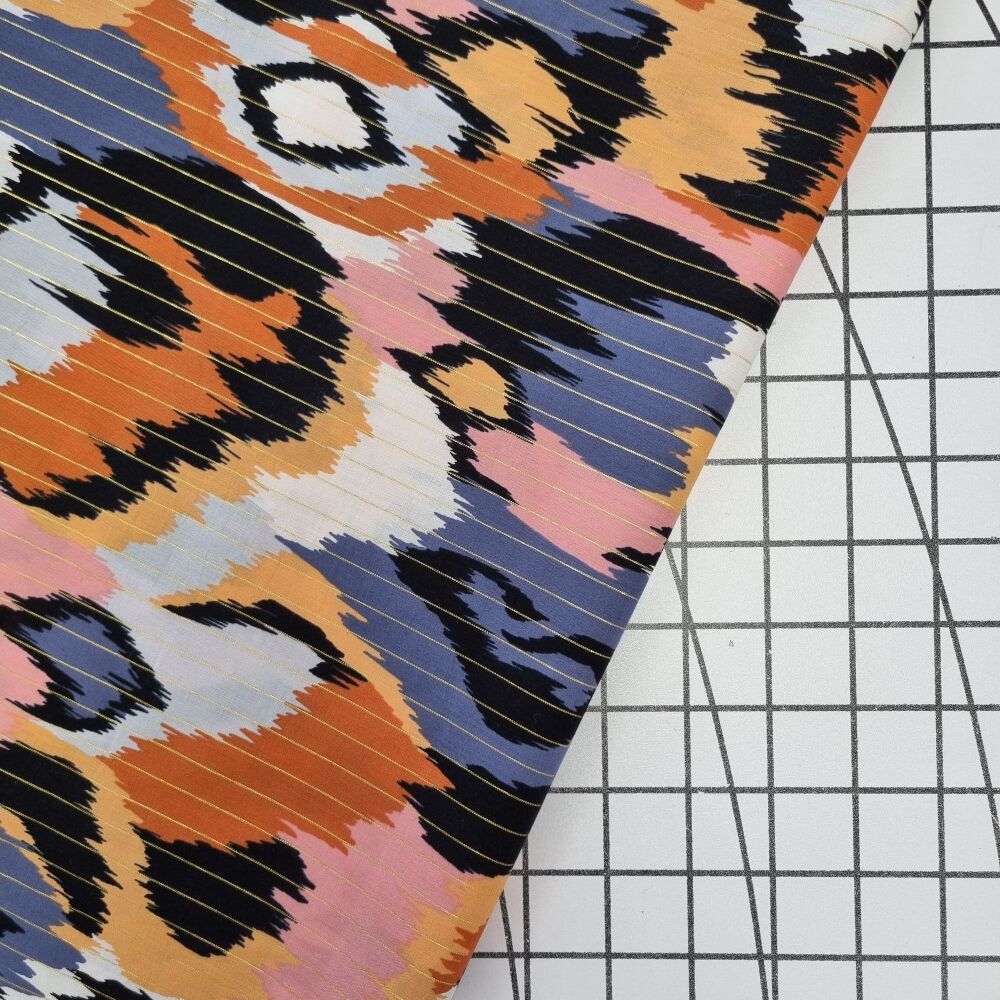 Gaia Abstract - Cotton Voile Lurex