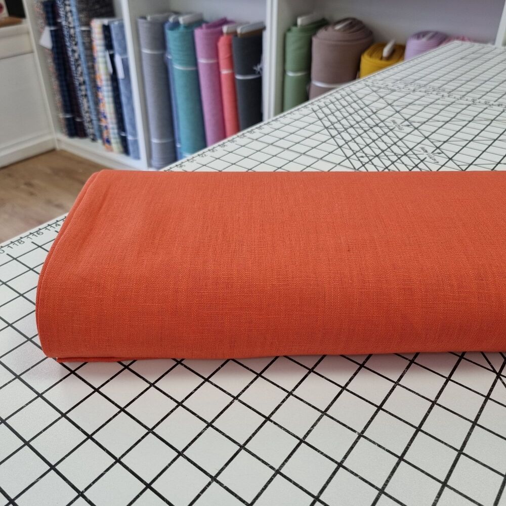 Rust - Enzyme Washed Linen