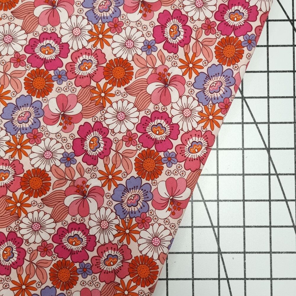 The Crafty Pie Flower Child Pink - Viscose