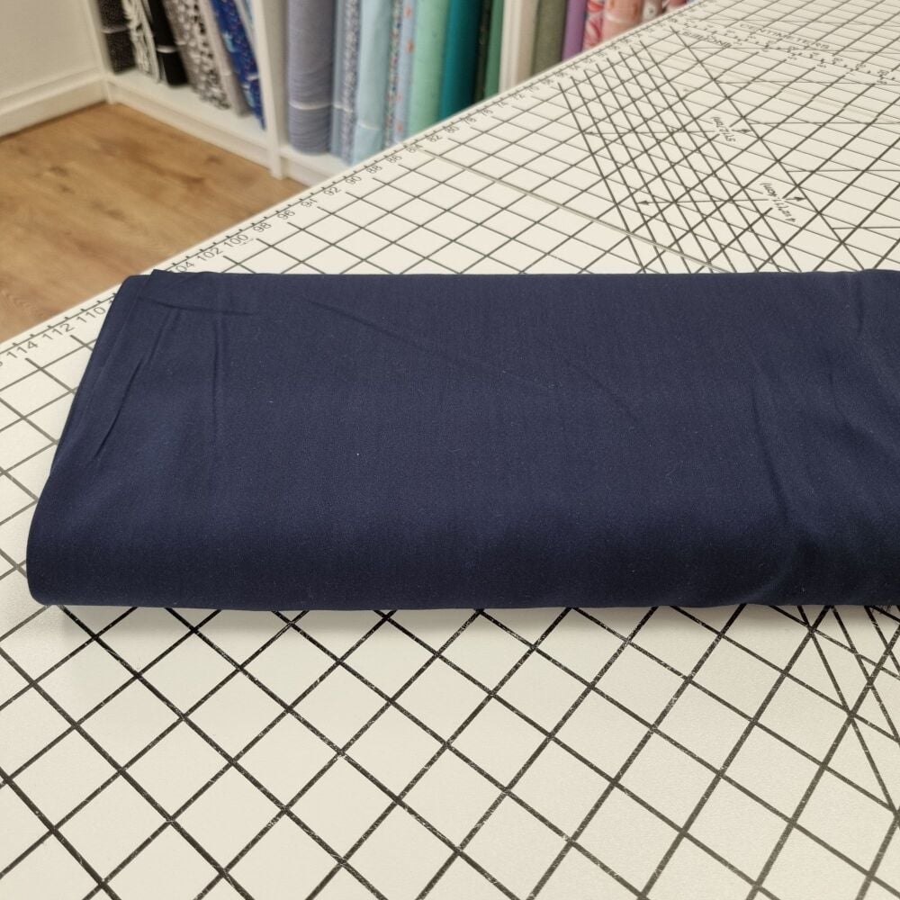 Navy - Plain Viscose