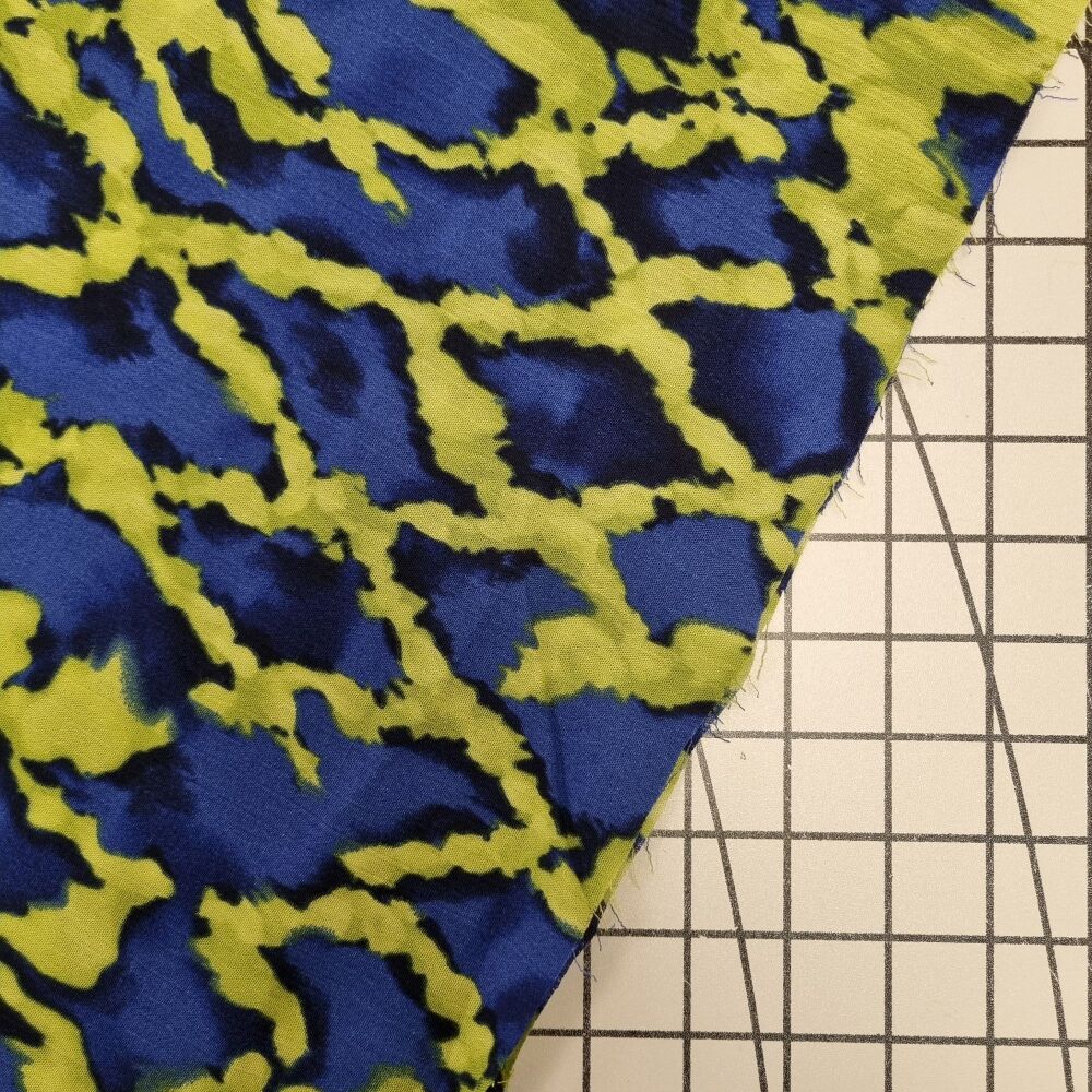 Tie Dye Lime/Blue - Viscose