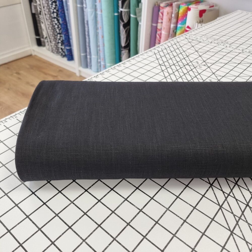 Black - Enzyme Washed Linen