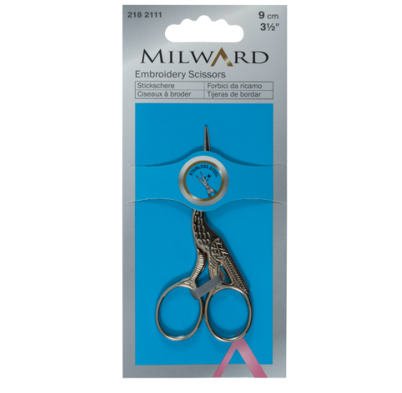 Milward Gold Embroidery Stork Scissors