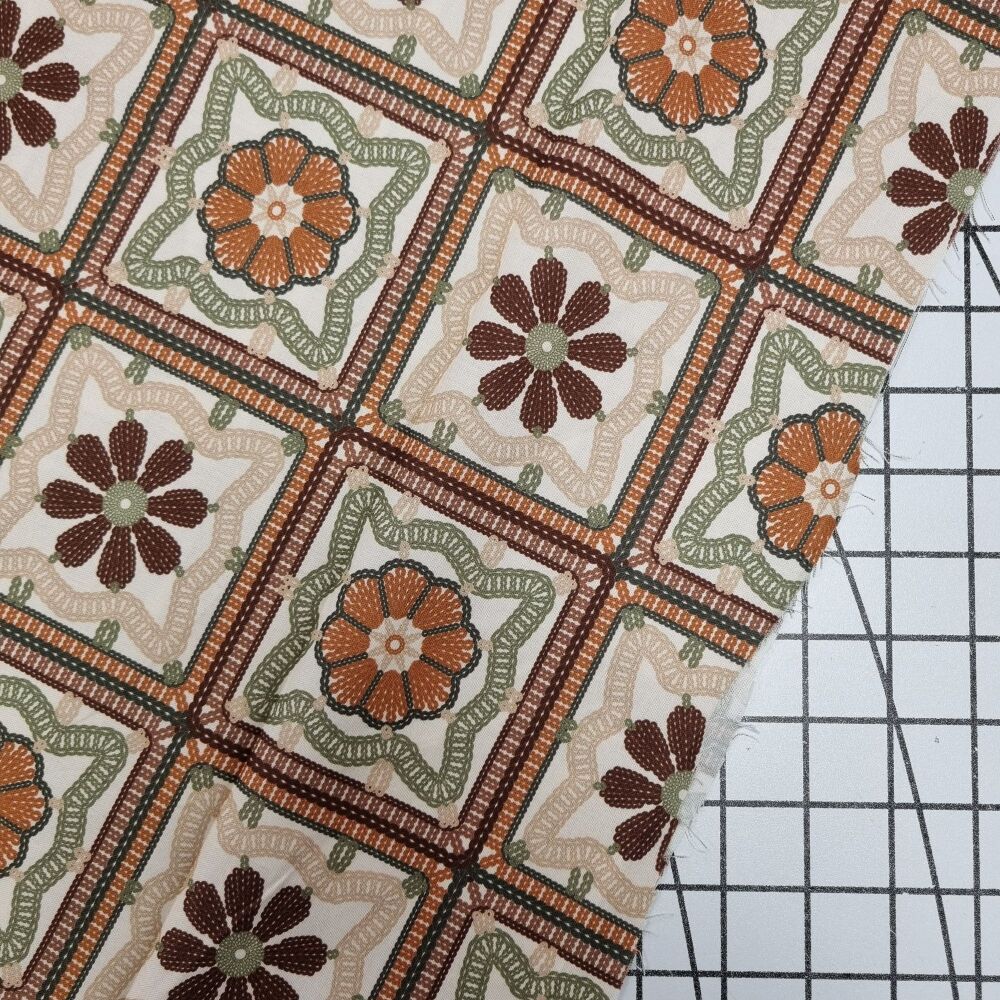 The Crafty Pie Crochet Squares Cream - Cotton Viscose Blend