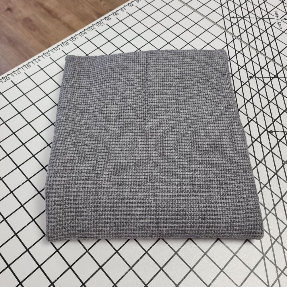 Grey Knitted Sweatshirting - REMNANT - 67cm x 150cm