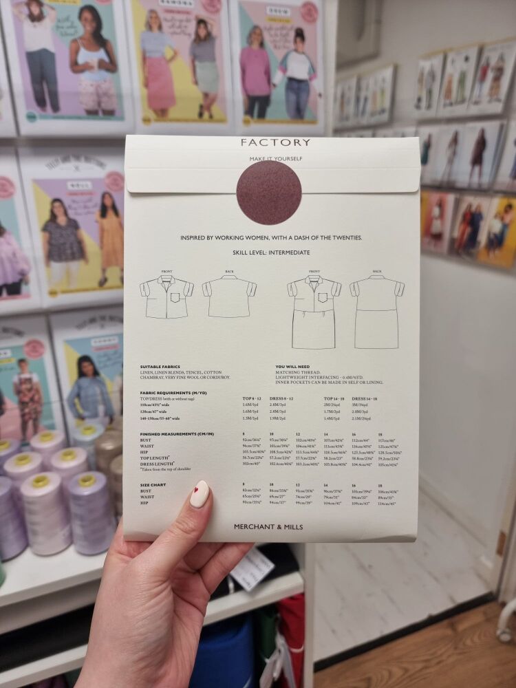 The Factory Dress & Top - Merchant & Mills Sewing Pattern