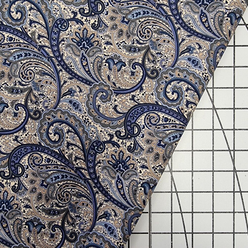 Blue Paisley - Cotton Poplin