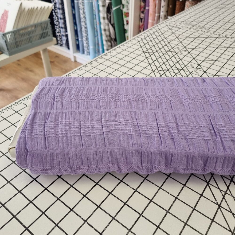 Lilac - Crinkle & Embroidered Dobby