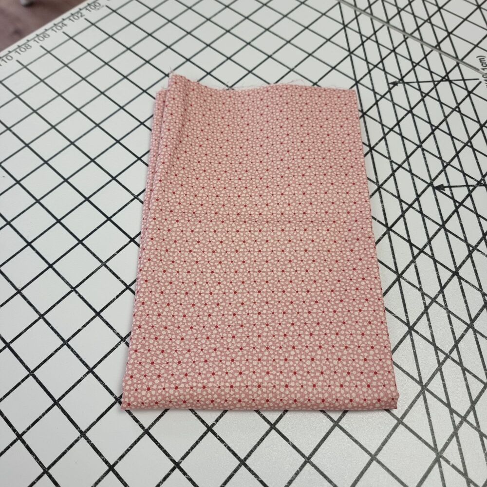 Tilda Pink Pollen Cotton - REMNANT - 48cm x 112cm