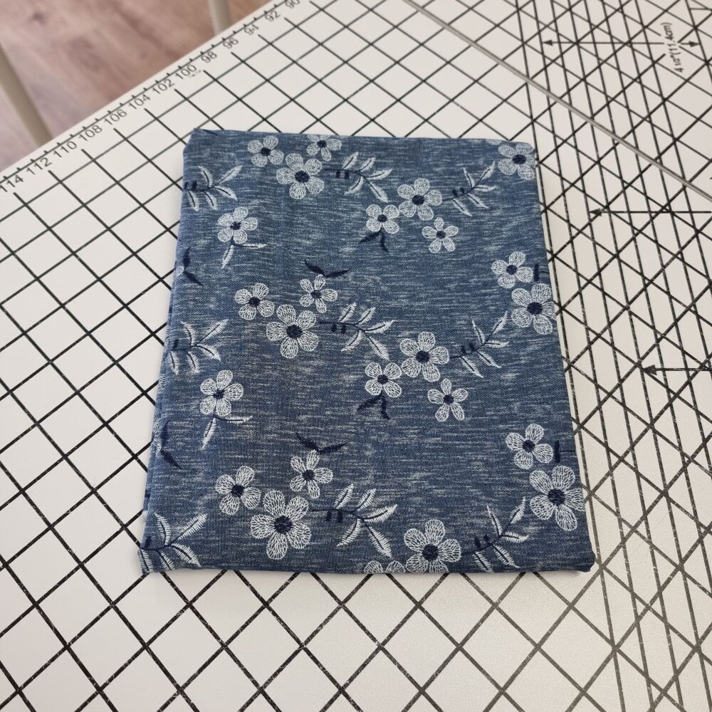 Flower Embroidery Cotton Chambray - REMNANT - 108cm x 148cm