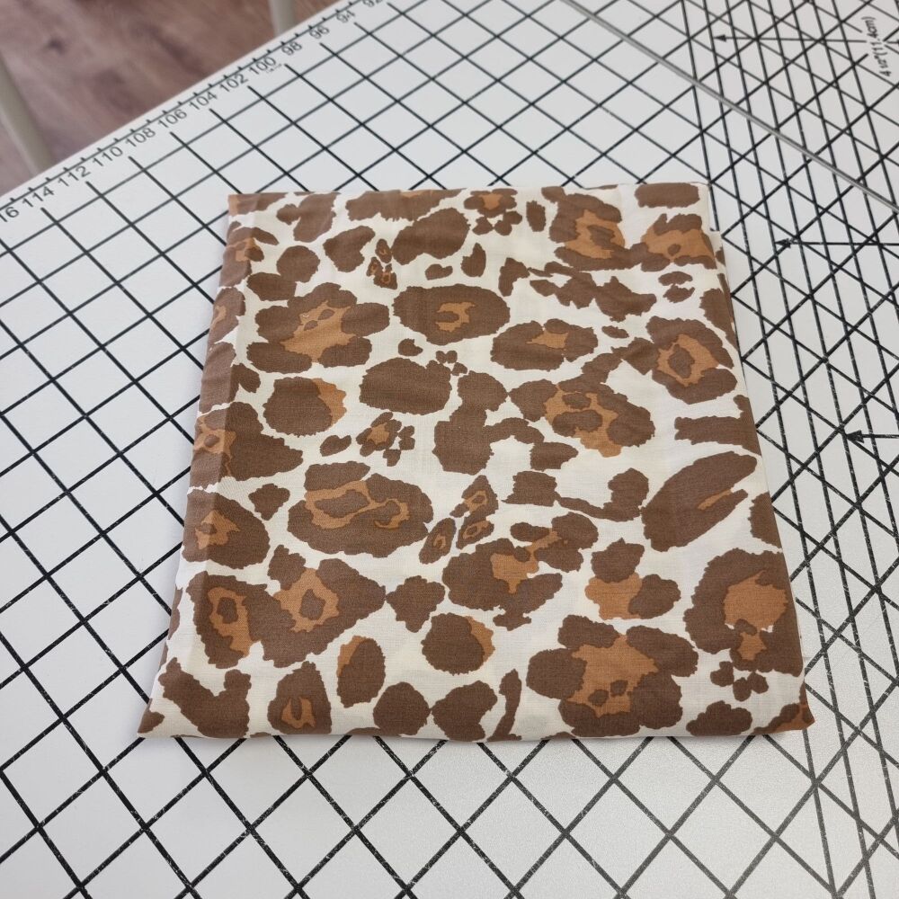 Large Leopard Print Viscose - REMNANT - 117cm x 140cm