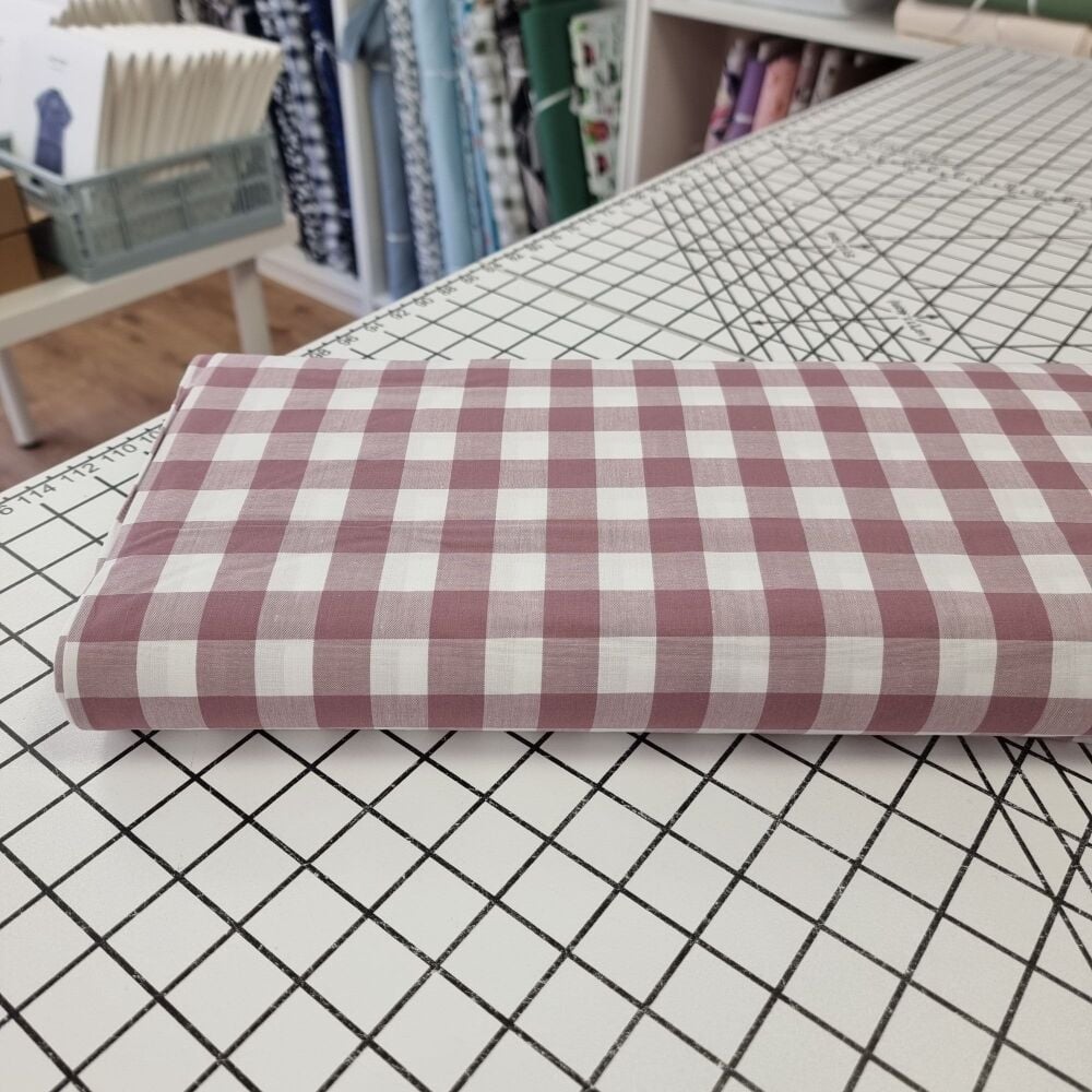 Dusky Pink - Large Cotton Gingham