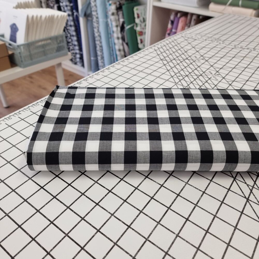 Black - Large Cotton Gingham