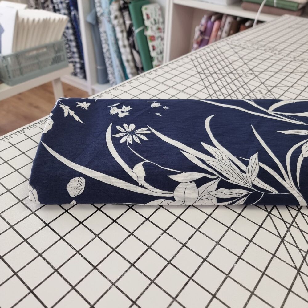 Navy Garden - Viscose