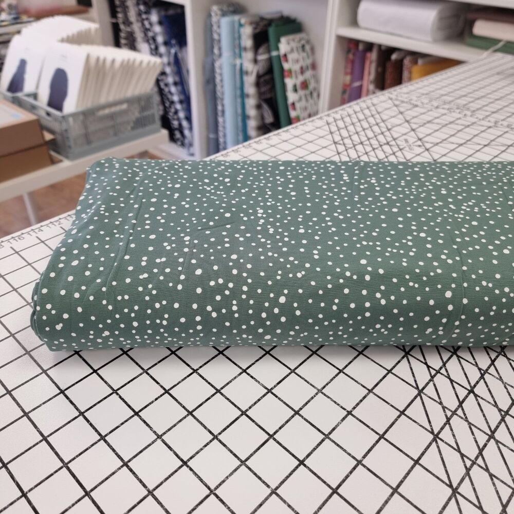 Green Spots - Cotton Jersey