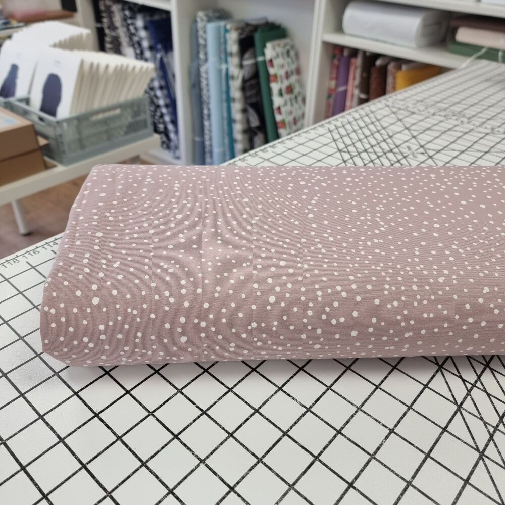 Dusky Pink Spots - Cotton Jersey