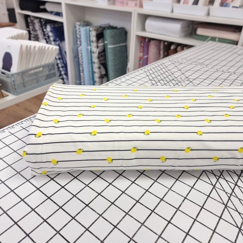 Lemon Stripes - Cotton Jersey