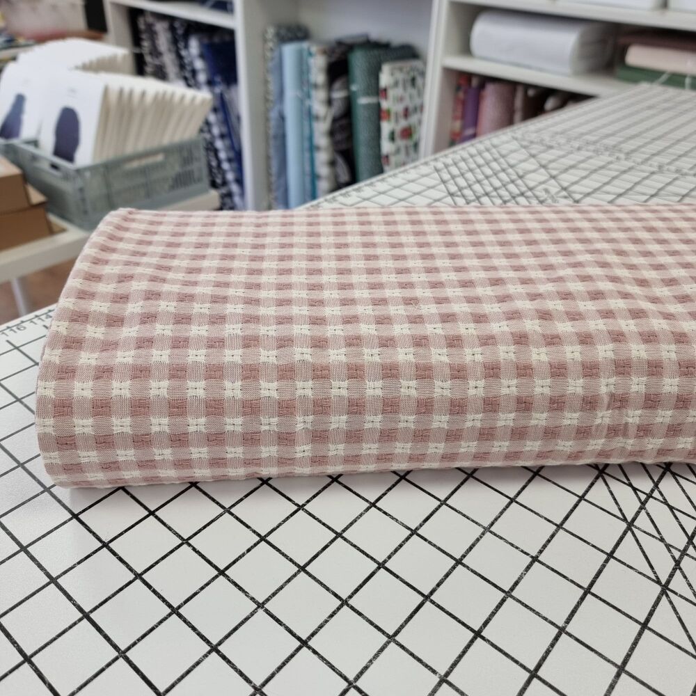 Pink Gingham - Cotton Anglaise