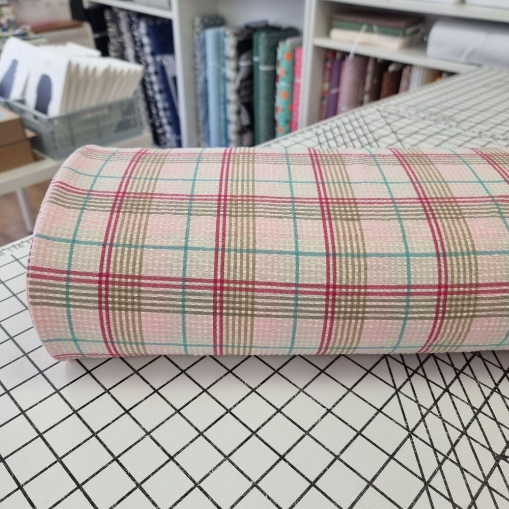 Pink & White Check - Seersucker
