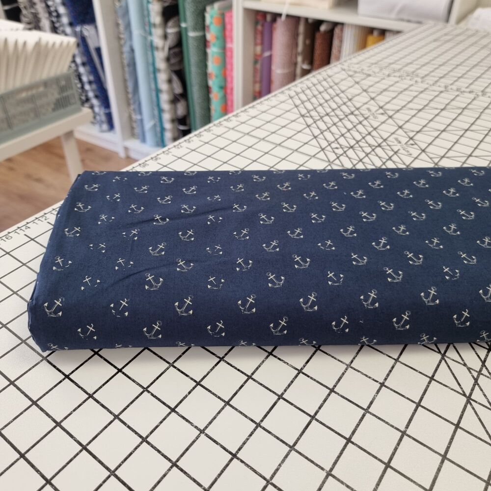 Navy Anchors - Ex Ralph Lauren Cotton