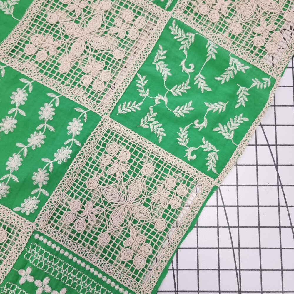 Apple Green Squares - Cotton