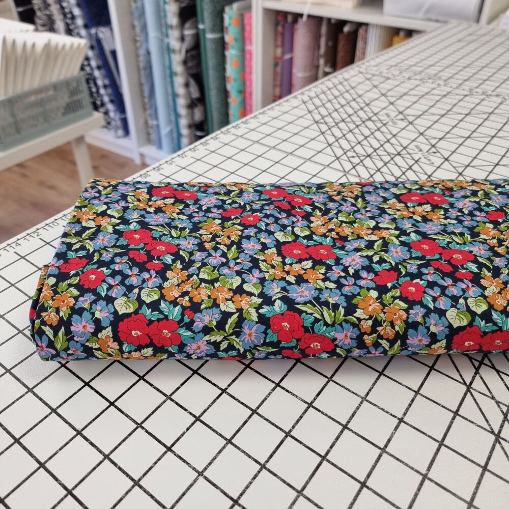 Betsy Navy - Cotton Lawn