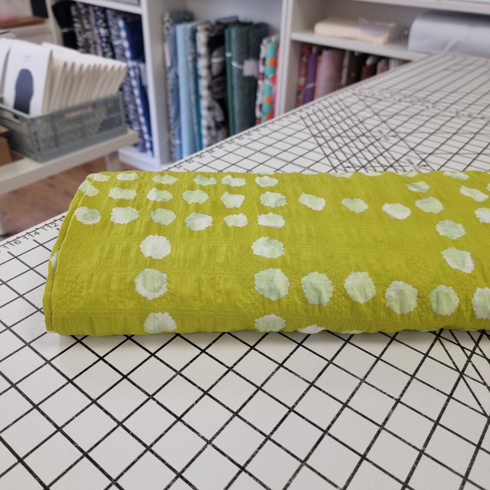 Lime Green Spots - Cotton