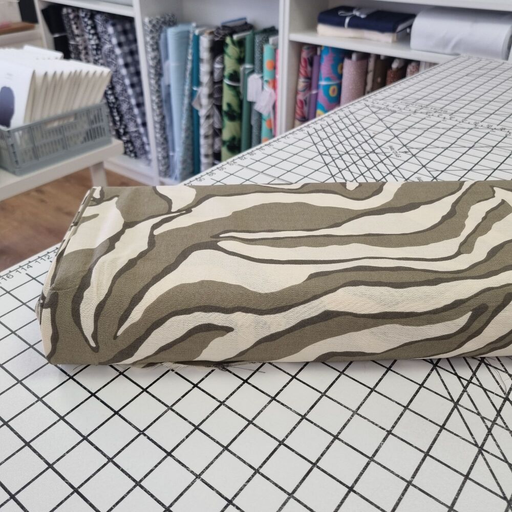 Khaki Zebra - Viscose