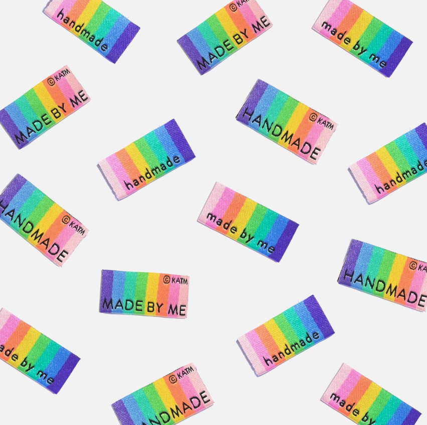 Rainbow Handmade/Made By Me Woven Labels - Kylie and the Machine