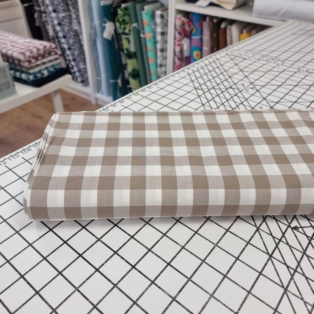 Sand - Large Cotton Gingham