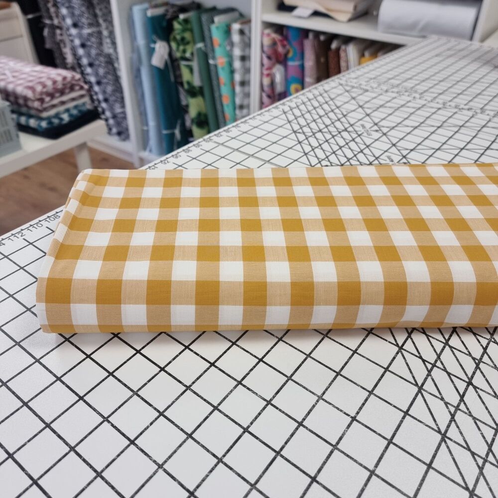 Mustard - Large Cotton Gingham