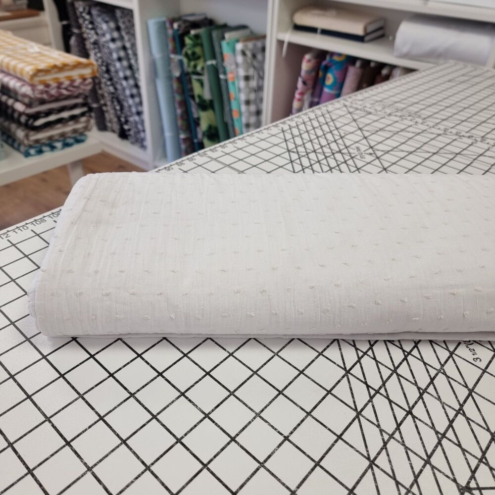 White - Cotton Dobby