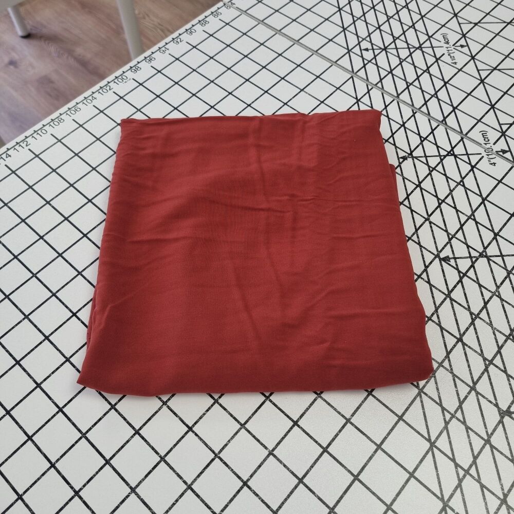 Rust Plain Viscose - REMNANT - 113cm x 140cm