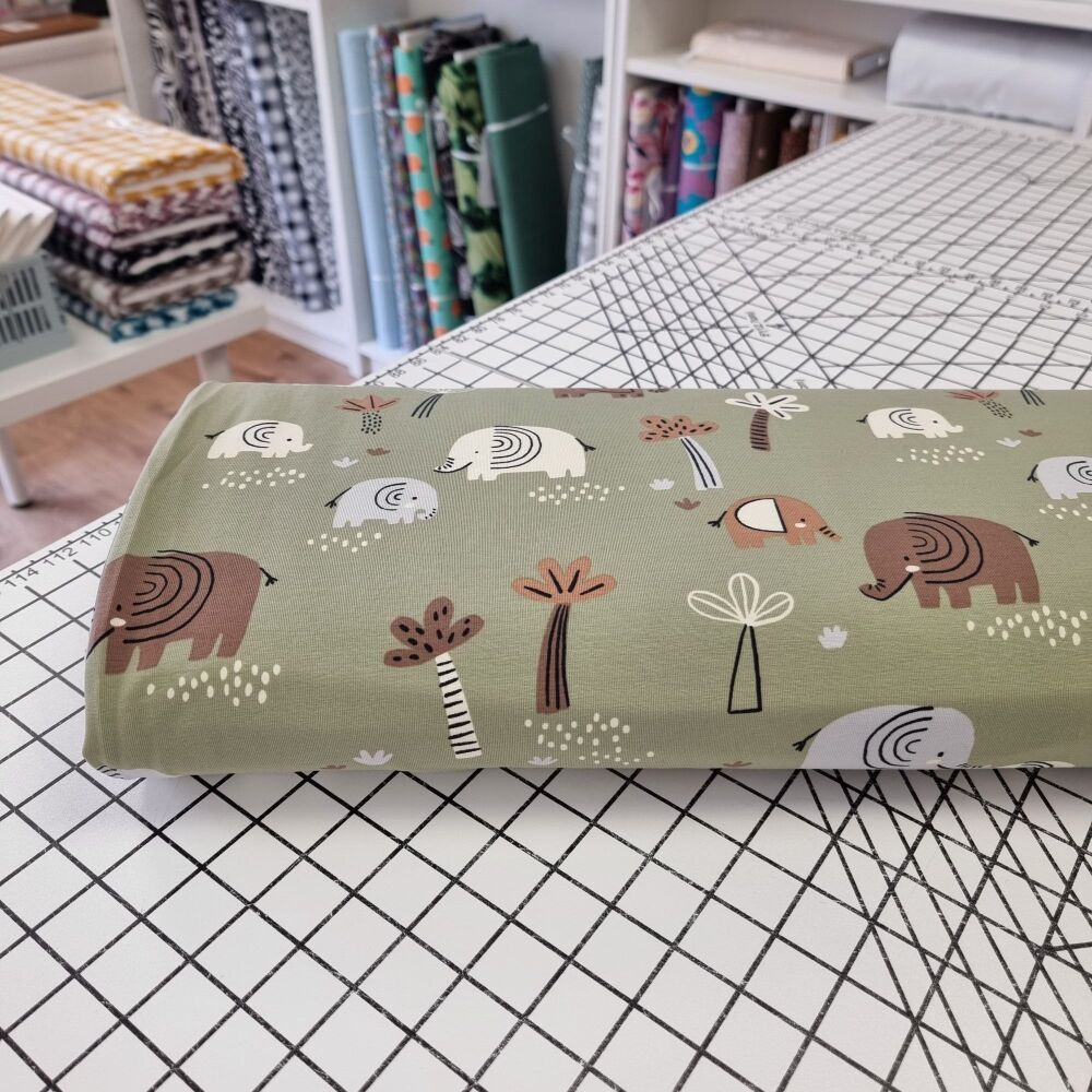 Elephants - Cotton Jersey