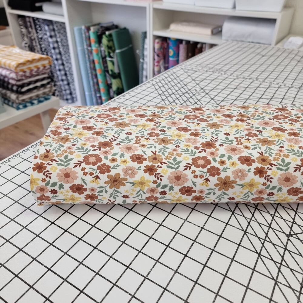 Autumn Flowers - Cotton Jersey