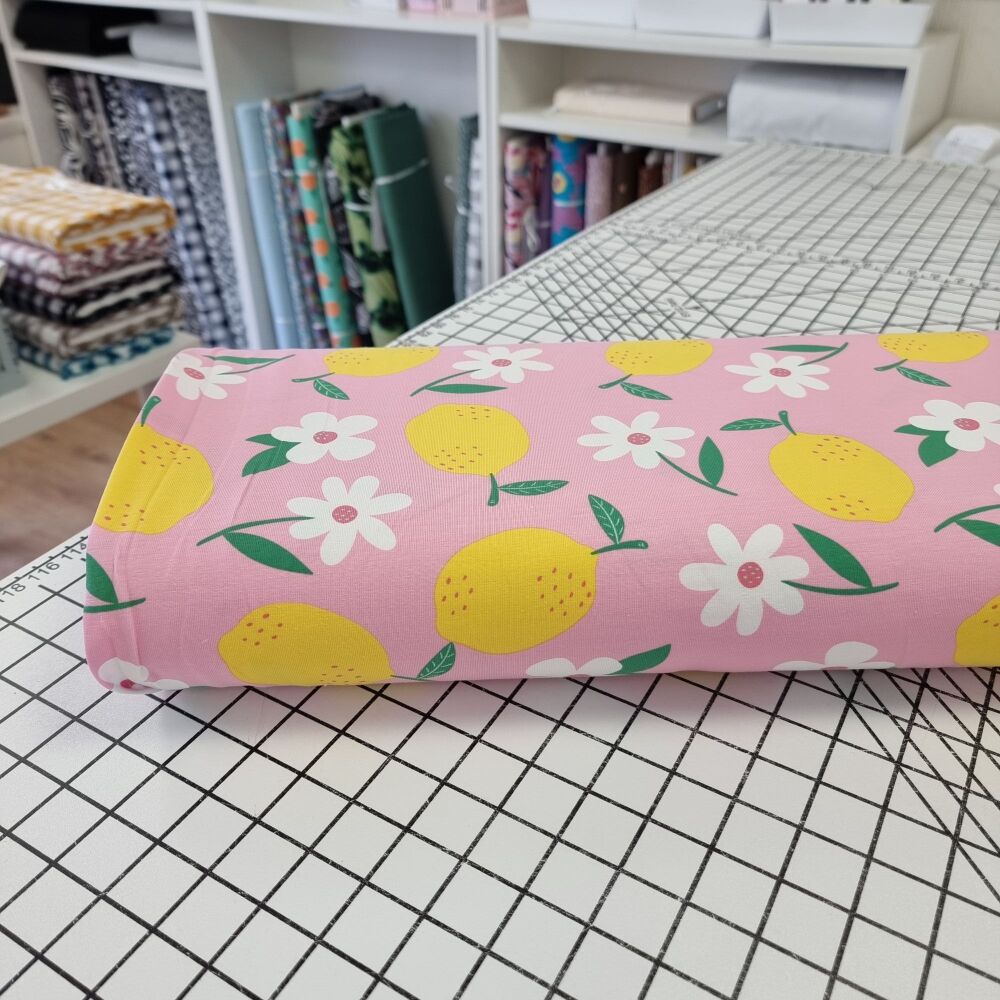 Pink Lemons - Cotton Jersey
