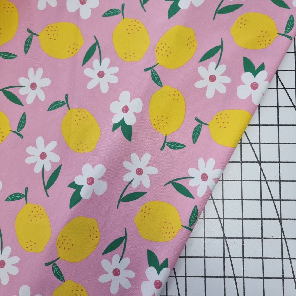 Pink Lemons - Cotton Jersey