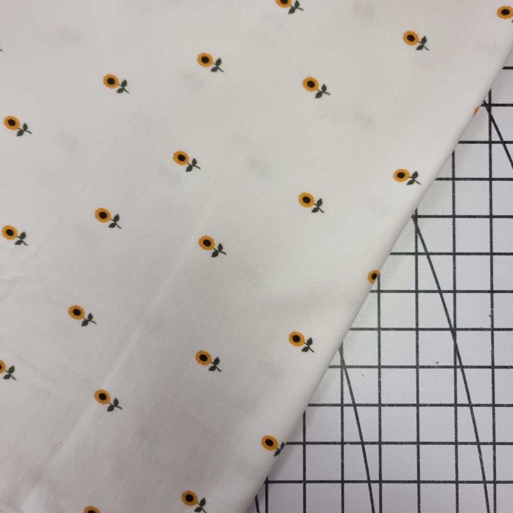 Sunflowers - Ribbed Jersey