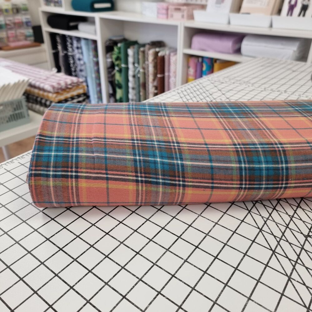 Soft Orange Tartan - Brushed Cotton