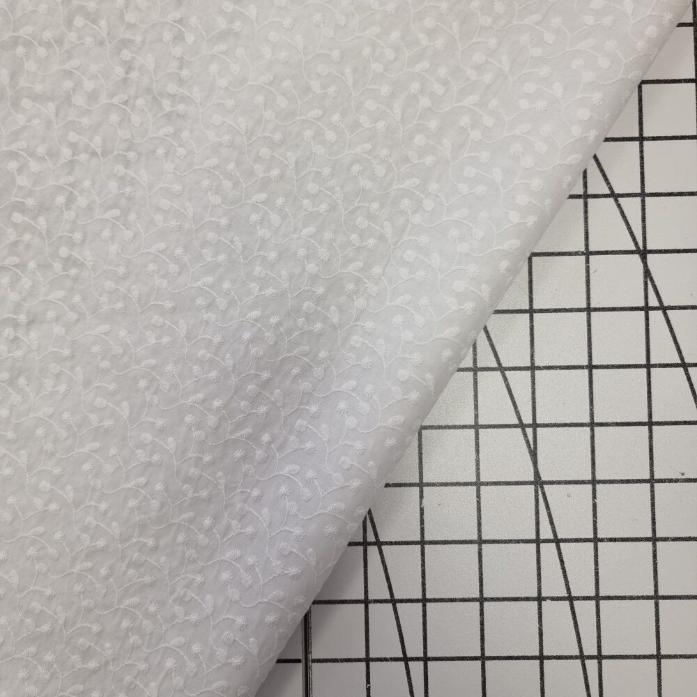 White - Embroidered Cotton Lawn