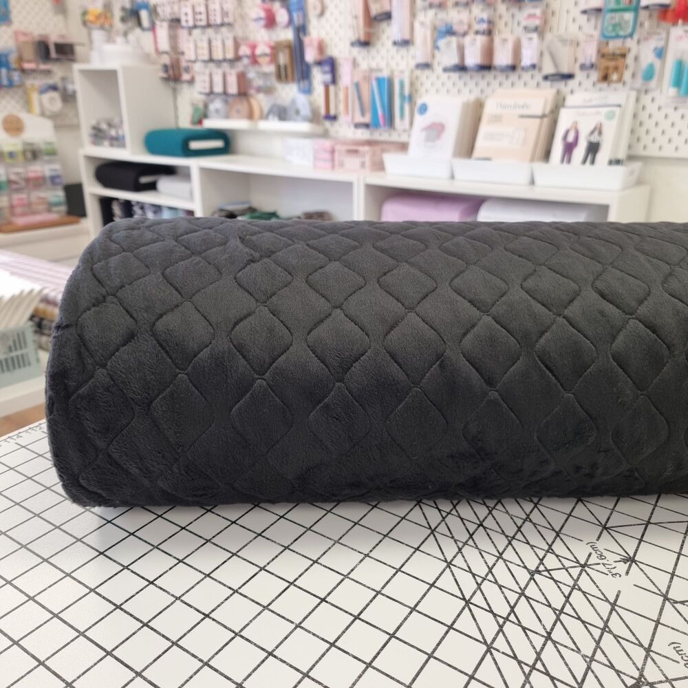 Black - Fleece Backed Quilted Showerproof Coating