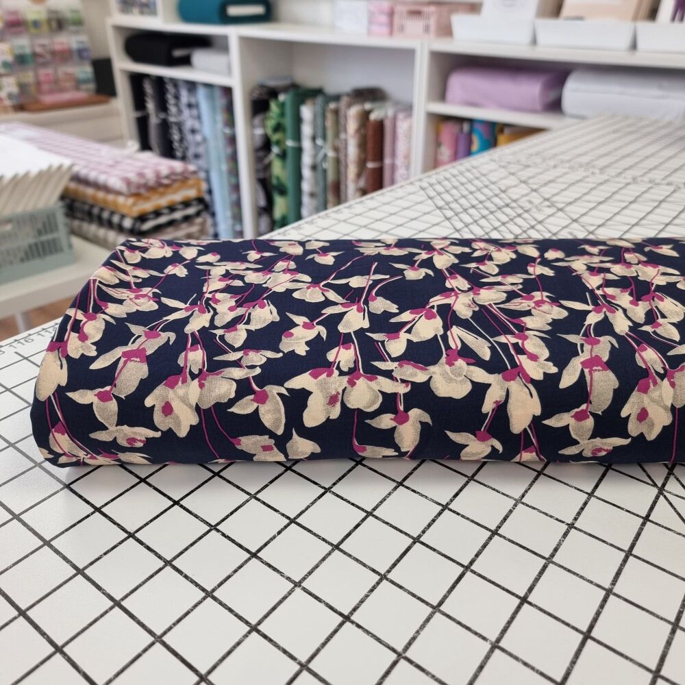 Midnight Bloom - Viscsose