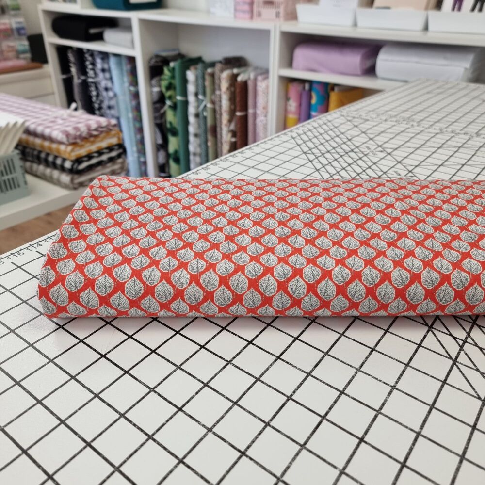 Orange Leaves - Viscose